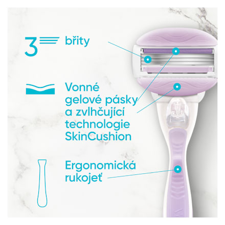 ComfortGlide náhradní holicí hlavice Breeze + pouzdro Gillette Venus