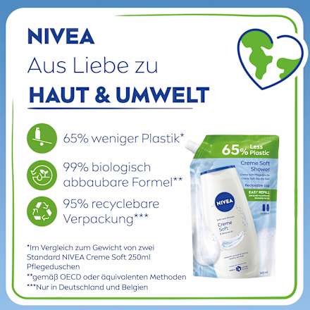 Pflegedusche Creme Soft & Almond Oil Nachfüllpack NIVEA