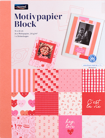 Block Motivpapier 15 x 20 cm sortiert Paradies