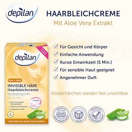 Haarentfärbungscreme Körper und Gesicht depilan