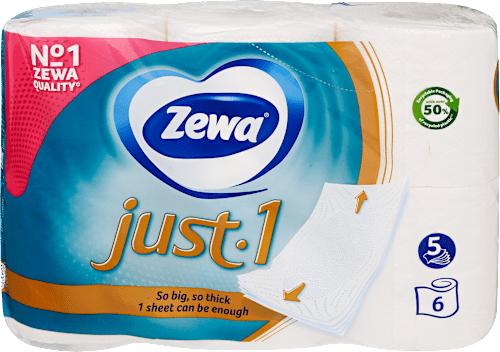 Toalettpapír Just One 6 tekercs 5 rétegű  ZEWA