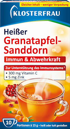 Heißer Granatapfel-Sanddorn Heißgetränk Beutel 10 St. Klosterfrau