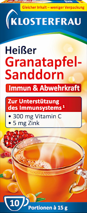 Heißer Granatapfel-Sanddorn Heißgetränk Beutel 10 St. Klosterfrau