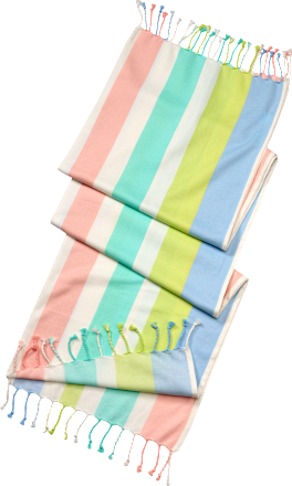 Strandtuch gestreift, grün-blau Vito & Joe