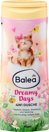 Kinder Duschgel Gesicht, Körper, Shampoo & Spülung 4in1 Dreamy Days Balea