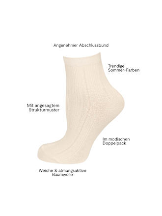 Socken mit kurzen Schaft & Struktur weiß onesize nur die