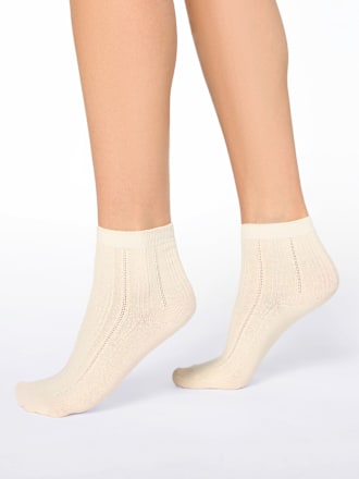 Socken mit kurzen Schaft & Struktur weiß onesize nur die