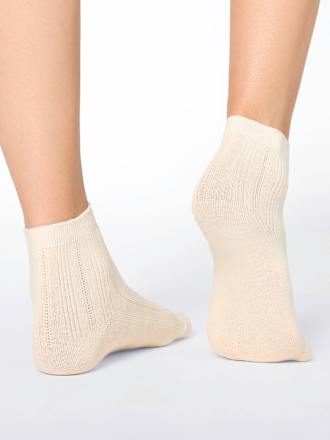 Socken mit kurzen Schaft & Struktur weiß onesize nur die