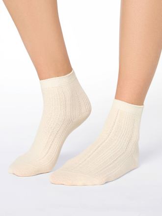 Socken mit kurzen Schaft & Struktur weiß onesize nur die