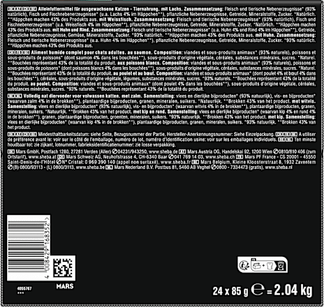 Nassfutter Katze Selection in Sauce - feine Vielfalt, Bigpack (24x85 g) Sheba