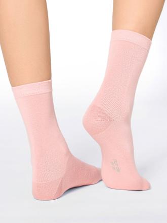Socken mit Bambus-Viskose rosa + grün Gr. 35-38 nur die