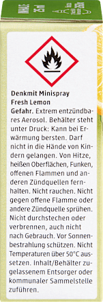 Odświeżacz powietrza w mini-sprayu Fresh Lemon, zapas Denkmit