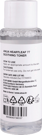 Soothing Toner Heartleaf 77 + Hyaluron Anua