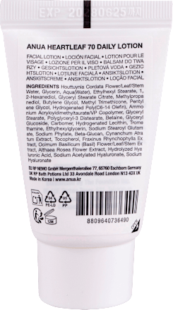 Gesichtscreme Daily Lotion Heartleaf 70 + Hyaluron Anua