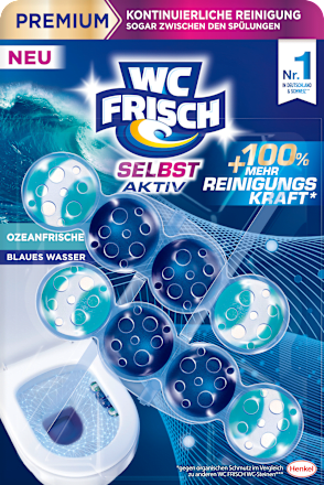 WC-Stein Blau Selbst Aktiv Ozeanfrische  WC-Frisch