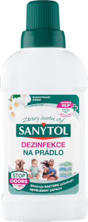 Dezinfekčný prostriedok na bielizeň a práčky s vôňou bielych kvetov SANYTOL