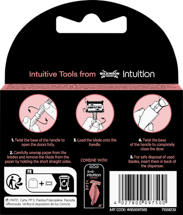 Ersatzklingen für Rasierhobel Intuition Rose Gold WILKINSON SWORD