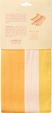 Strandtuch gestreift, rosa-orange Vito & Joe