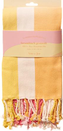 Strandtuch gestreift, rosa-orange Vito & Joe