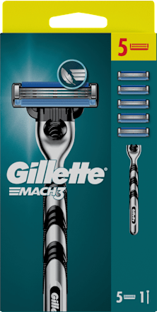 Maszynka do golenia z wymiennymi ostrzami MACH3 + 5 wkładów Gillette
