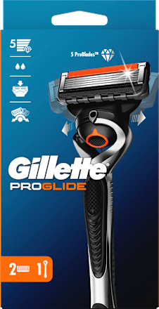 Maszynka do golenia z wymiennymi ostrzami ProGlide + 2 wkłady Gillette