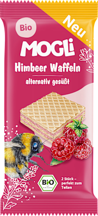 Kindersnack Himbeer Waffeln  MOGLi