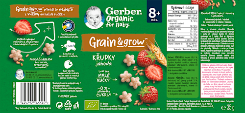 Grain & Grow BIO křupky jahodové Gerber Organic
