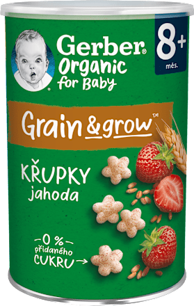 Grain & Grow BIO křupky jahodové Gerber Organic