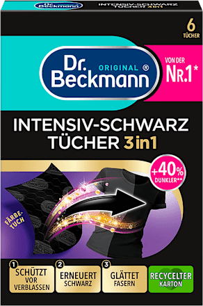 Chusteczki do czarnych tkanin 3 w 1 Dr. Beckmann