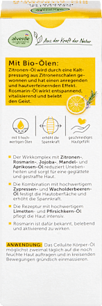 Cellulitisz elleni olaj bio citrommal és bio rozmaringgal alverde NATURKOSMETIK