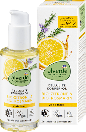 olej proti celulitidě s bio citronem a bio rozmarýnem alverde NATURKOSMETIK