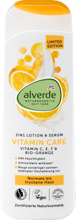 2in1 testápoló és szérum Vitamin Care, normál és száraz bőrre alverde NATURKOSMETIK
