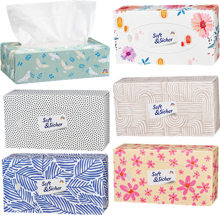 Box fazzoletti 4 veli assort. Soft&Sicher