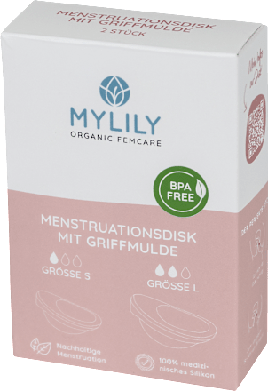 Menstruationsdisk mit Griffmulde Gr. S+L MYLILY