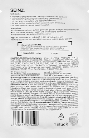 Хидратираща шийт маска за лице Hydro Effekt SEINZ.