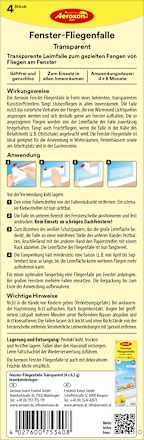 Fliegenfalle Fenster  Aeroxon