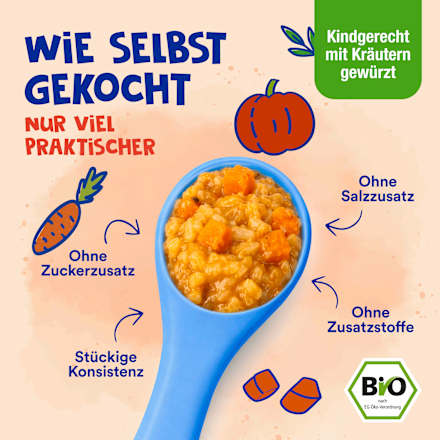 Kinderteller Risotto mit Kürbis ab 1 Jahr Alete