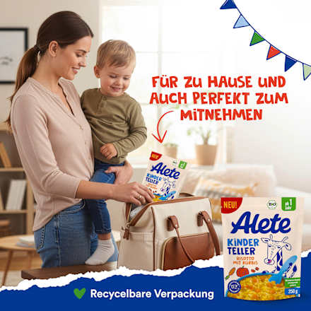 Kinderteller Risotto mit Kürbis ab 1 Jahr Alete