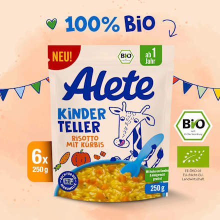 Kinderteller Risotto mit Kürbis ab 1 Jahr Alete
