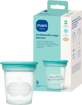 Aufbewahrungsbecher für Muttermilch & Babynahrung mam