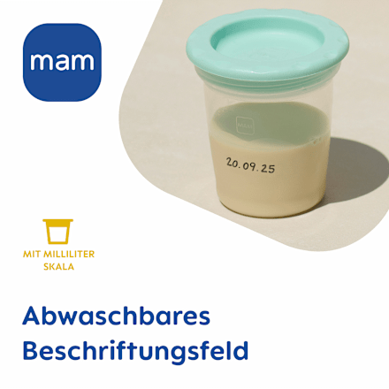 Aufbewahrungsbecher für Muttermilch & Babynahrung mam