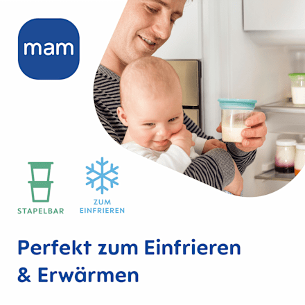 Aufbewahrungsbecher für Muttermilch & Babynahrung mam