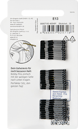 Haarschieber kurz, schwarz ebelin