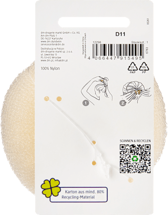 Haar-Donut klein, blond/braun ebelin