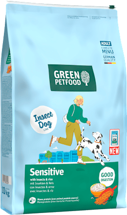 Trockenfutter Hund mit Insekten & Reis, sensitiv Green Petfood