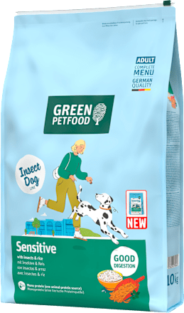Trockenfutter Hund mit Insekten & Reis, sensitiv Green Petfood