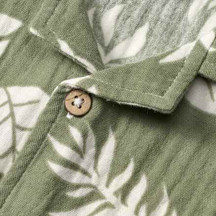 Hemd aus Musselin mit Blätter-Muster, grün, Gr. 98 ALANA