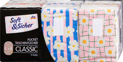 Taschentücher Pocket (6x8 Stück) Soft&Sicher