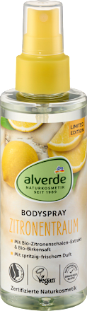 Bodyspray Zitronentraum Zitronenschale, Birkensaft alverde NATURKOSMETIK