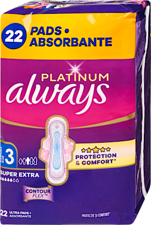 Egészségügyi betét Platinum, 3-as méret, super extra always